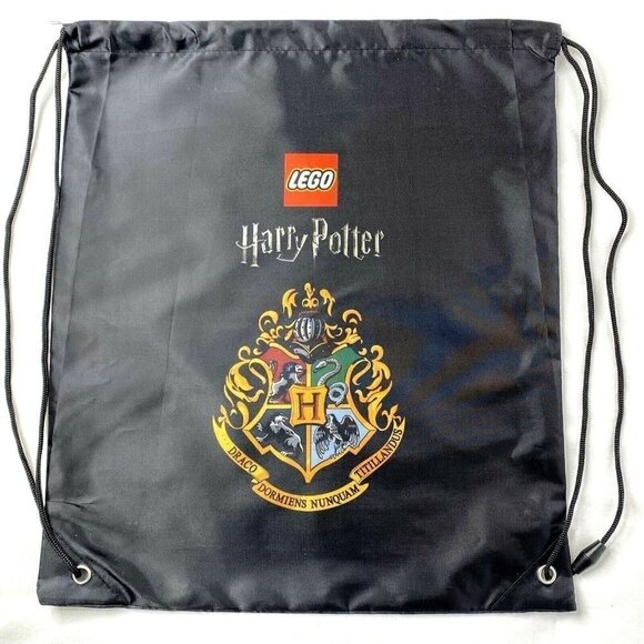 LEGO Harry Potter Crest Drawstring Backpack Cinch Sack Book Bag Gryffindor NEW - Picture 1 of 5